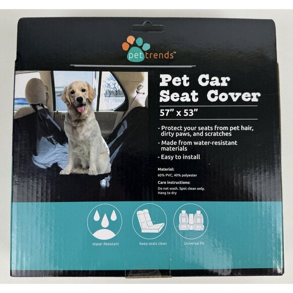Pet Trends Pet Car Seat Cover 57"X53" Water Resistant Scratch Proof Protect NEW - Picture 2 of 8
